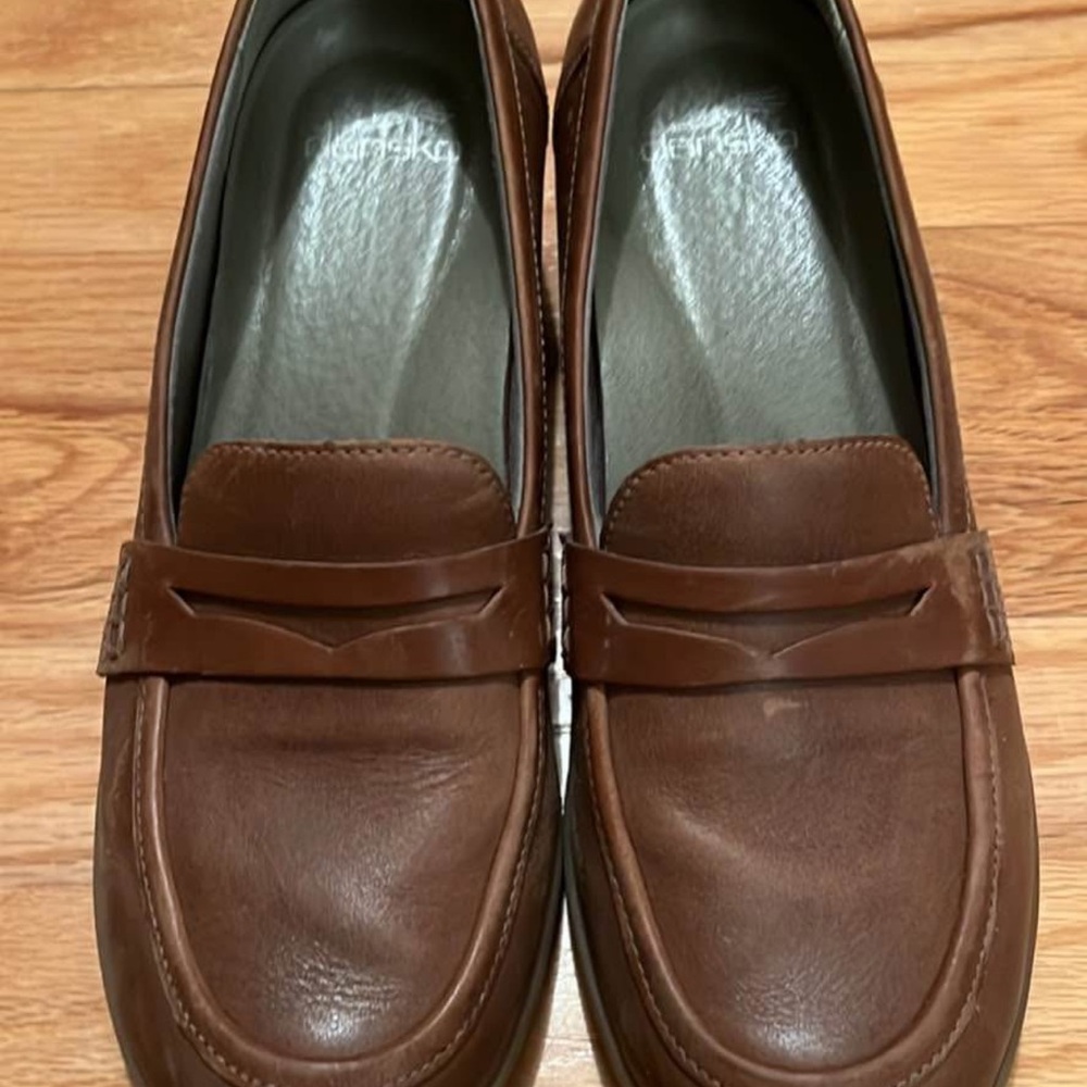 Dansko Chestnut Leather Slip-On Loafers